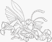 coloriage 1001 pattes le mechant